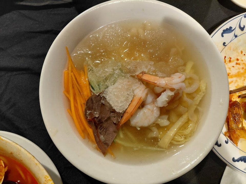 Three Sea Delicacies Noodles in Soup
